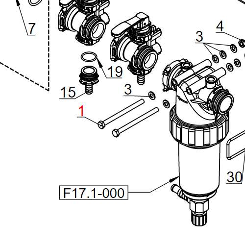 Šraf držača filtera M8x110 PR10ECF-5EC+2F.R.